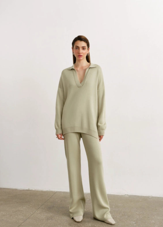 Straight Leg Trousers Lana-Trousers-Nenya Fashion Limited-XS/S-Light olive-Urbanheer