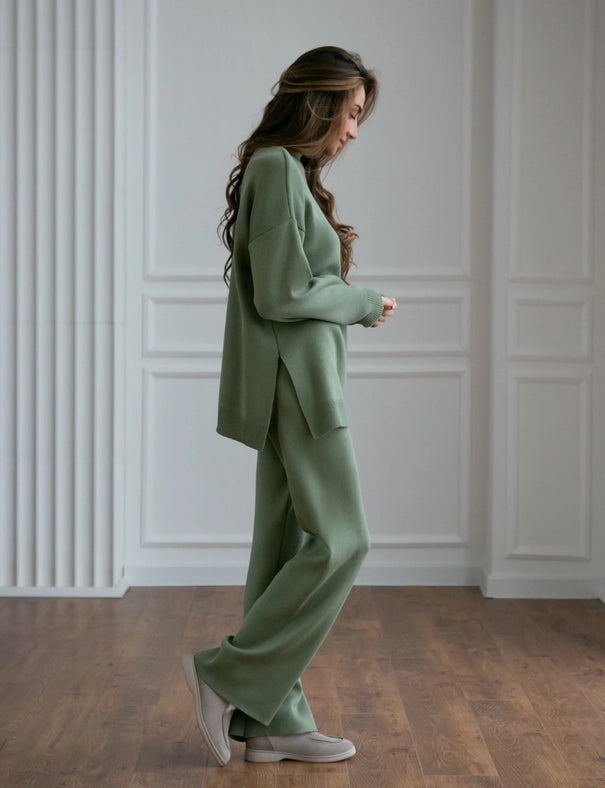 Straight Leg Trousers Lana-Trousers-Nenya Fashion Limited-XS/S-Olive-Urbanheer