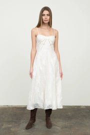 Strap Back Tie Midi Dress