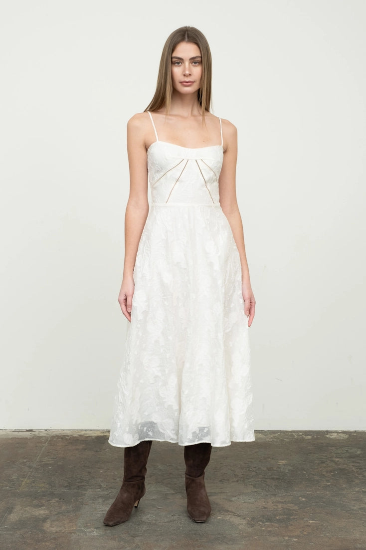 Strap Back Tie Midi Dress