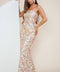 Strapless Floral Sequin Maxi Dress-Dress-Maniju-S-Rose Gold Multi-Urbanheer
