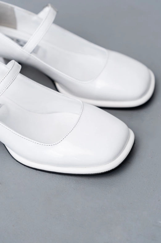 Strappy Block Heel Court Shoes Patricia Milk-Shoes - Women-Nenya Fashion Limited-36-Milk-Urbanheer