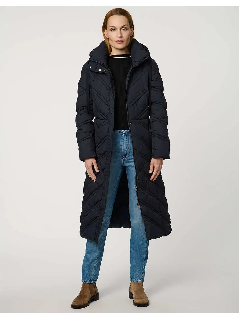 Stratton Puffer Coat in Navy