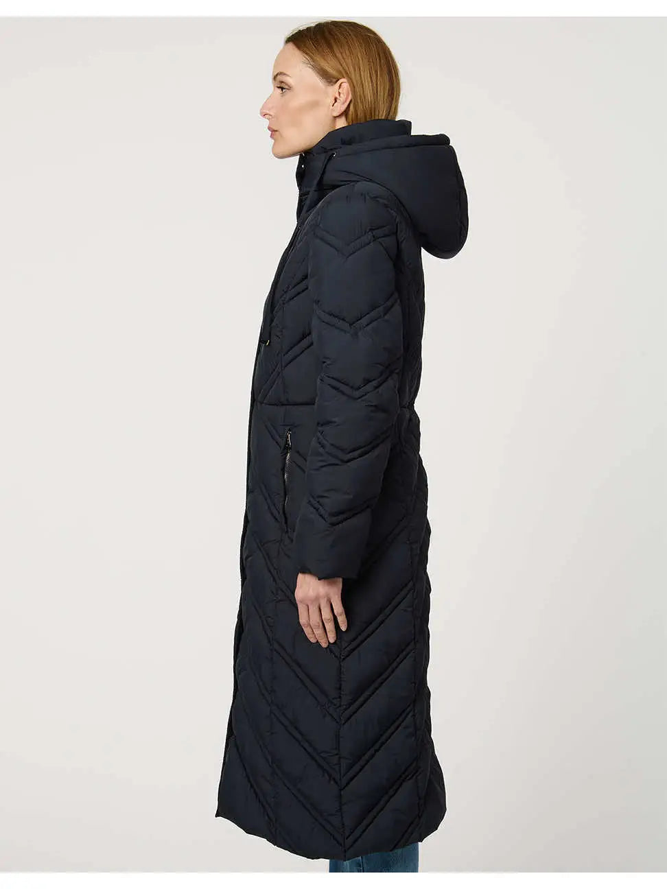 Stratton Puffer Coat in Navy