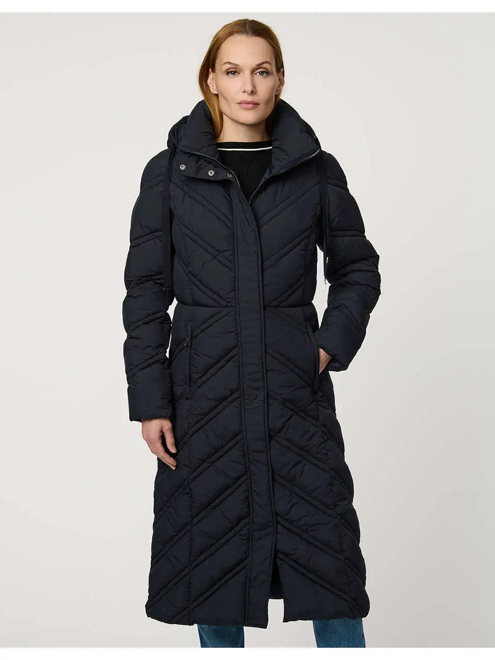 Stratton Puffer Coat in Navy