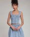 Stretch Denim Bustier Top