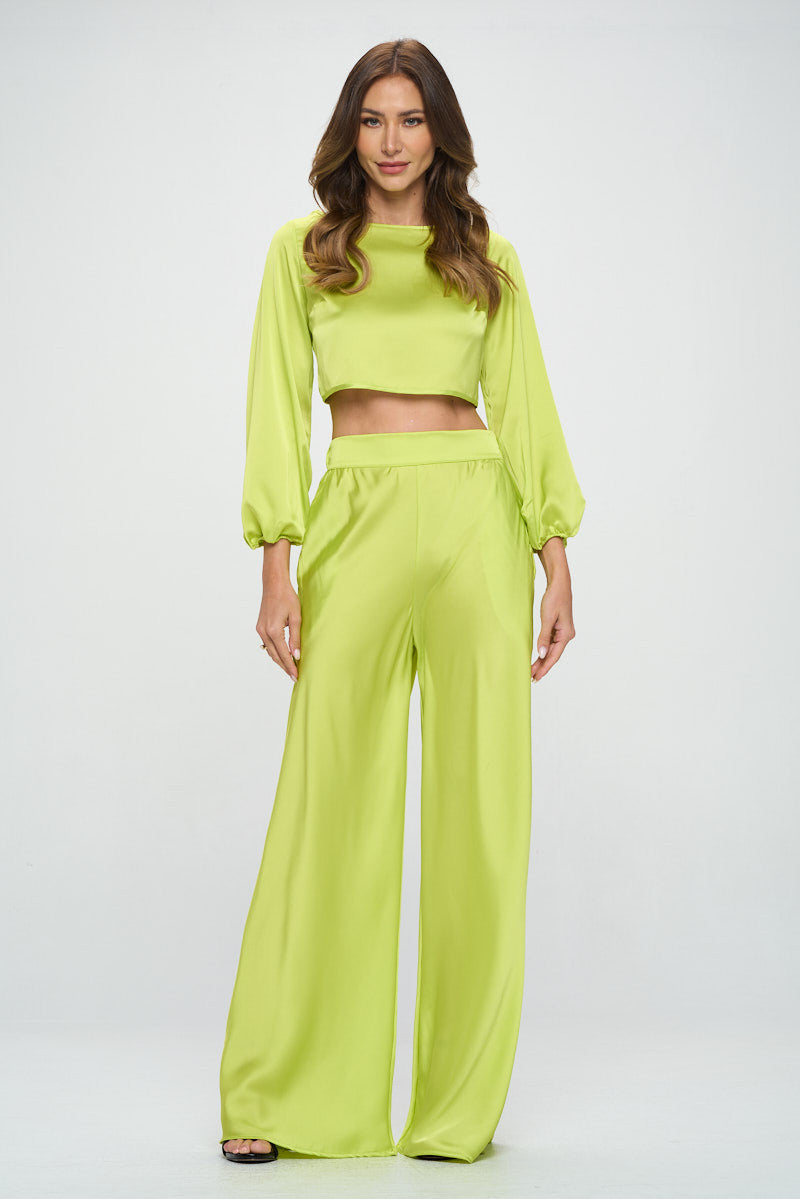Stretch Satin Crop Top with Open Back-New Arrival-Reneecollection-Small-CITRON-Urbanheer