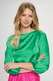 Stretch Satin Crop Top with Open Back-New Arrival-Reneecollection-Small-GREEN-Urbanheer