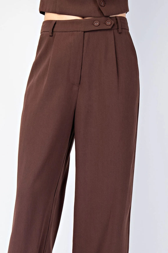 Stretch Woven Relaxed Straight Trousers-Trousers-Edit by Nine-S-Urbanheer