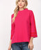 Stripe Mock Neck Sweater FUCHSIA-Sweater-FATE-S-FUCHSIA-Urbanheer