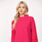 Stripe Mock Neck Sweater FUCHSIA-Sweater-FATE-S-FUCHSIA-Urbanheer
