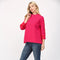 Stripe Mock Neck Sweater FUCHSIA-Sweater-FATE-S-FUCHSIA-Urbanheer