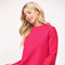 Stripe Mock Neck Sweater FUCHSIA-Sweater-FATE-S-FUCHSIA-Urbanheer