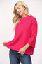 Stripe Mock Neck Sweater FUCHSIA-Sweater-FATE-S-FUCHSIA-Urbanheer