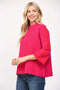 Stripe Mock Neck Sweater FUCHSIA-Sweater-FATE-S-FUCHSIA-Urbanheer