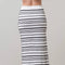 Stripe Scallop Trim Knit Midi Skirt-Skirts-Moon River-XS-IVORY-Urbanheer