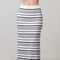 Stripe Scallop Trim Knit Midi Skirt-Skirts-Moon River-XS-IVORY-Urbanheer