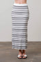 Stripe Scallop Trim Knit Midi Skirt-Skirts-Moon River-XS-IVORY-Urbanheer