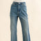 Stripe Side Panel Denim Jeans-Jeans-Blue B-S-DENIM-Urbanheer