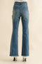Stripe Side Panel Denim Jeans-Jeans-Blue B-S-DENIM-Urbanheer