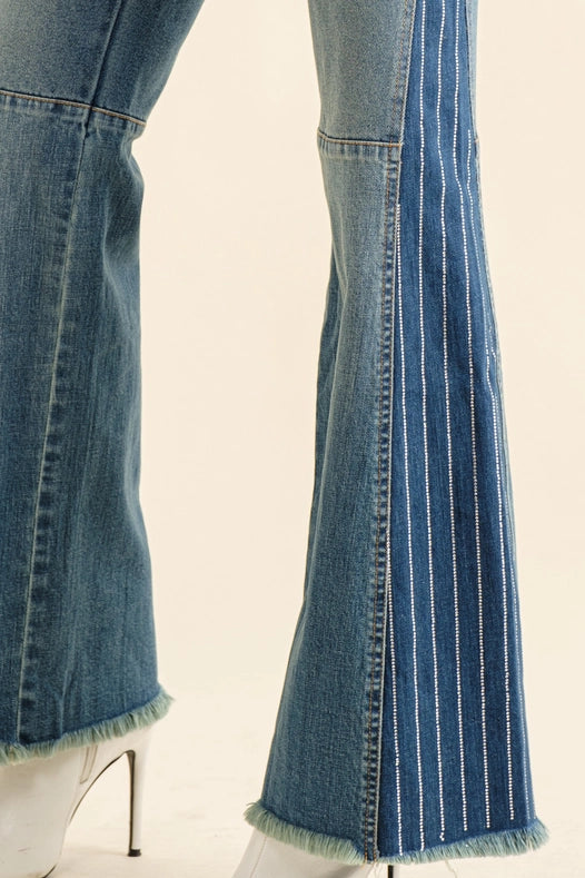 Stripe Side Panel Denim Jeans