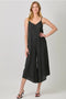 Stripe Sleeveless V-Neck Jumpsuit Black-Jumpsuit-Mystree-S-Black-Urbanheer