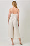 Stripe Sleeveless V-Neck Jumpsuit Ivory-Jumpsuit-Mystree-S-Ivory-Urbanheer