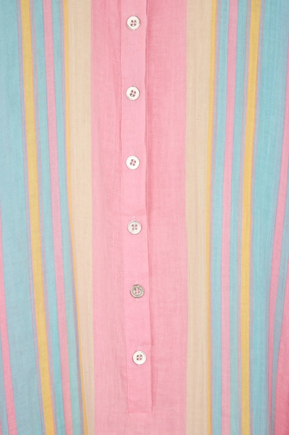 Striped Collared Kaftan-Kaftan-SAACHI-Cream-Urbanheer