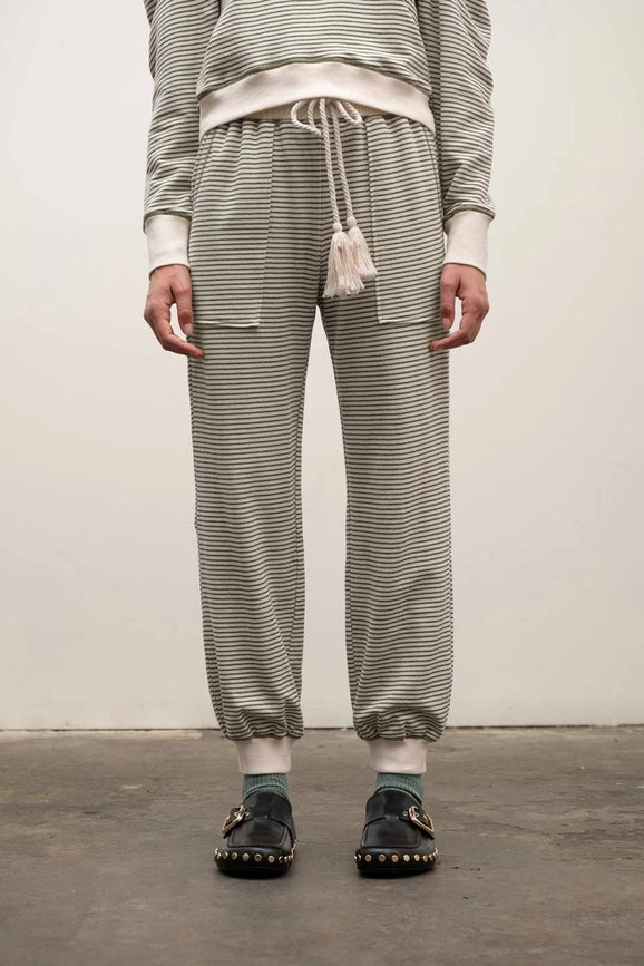 Striped Contrast Set-Set-Moon River-S-OLIVE MULTI-Urbanheer