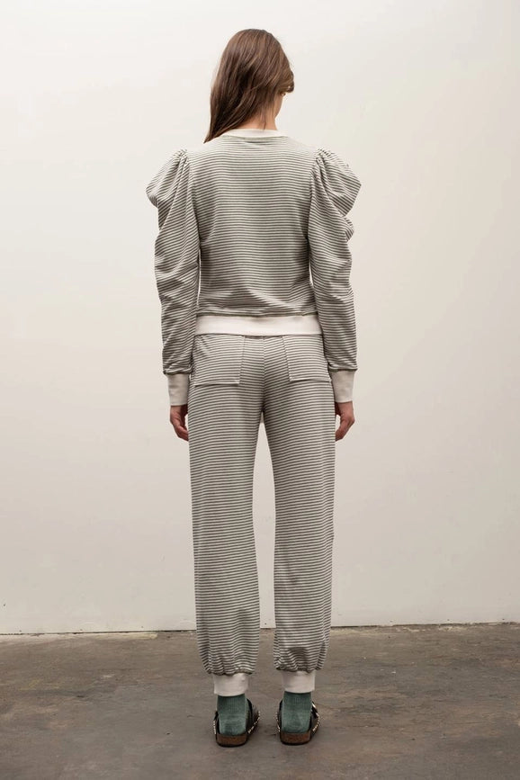 Striped Contrast Set-Set-Moon River-S-OLIVE MULTI-Urbanheer