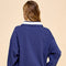 Striped Detail Quarter Zip Sweater-Sweater-TCEC-S-HUNTER GREEN-Urbanheer