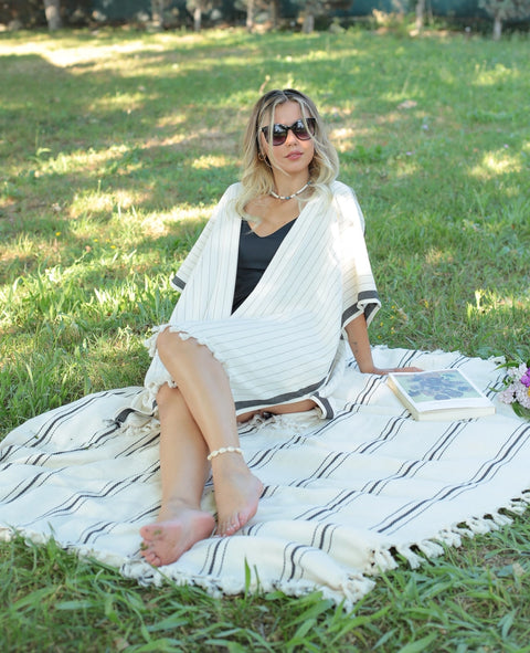 Striped Kimono and Cover Up-Kimono-Moa-One Size-Urbanheer