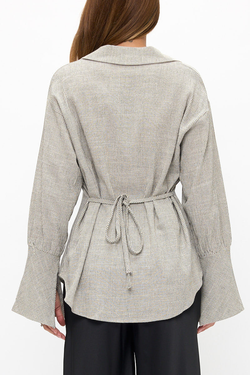 Striped Long Sleeve Top-Tops-Reneecollection-Small-BLACK/IVORY-Urbanheer