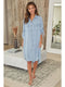 Striped Mid Length Button Down Dress-Dress-MILIO MILANO-S-Denim Blue-Urbanheer