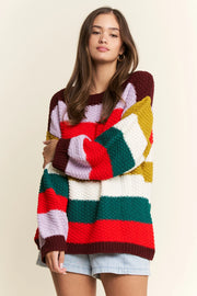 Striped Multi Color Knit Sweater