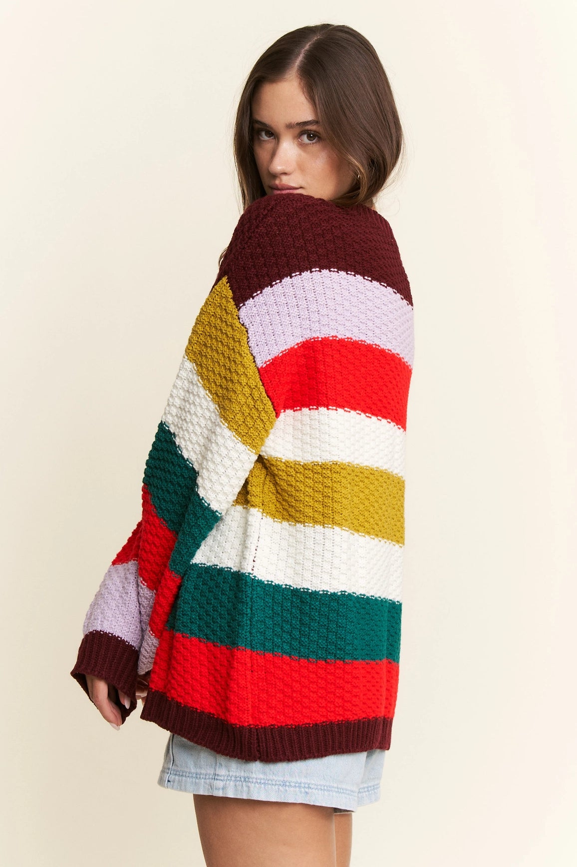 Striped Multi Color Knit Sweater