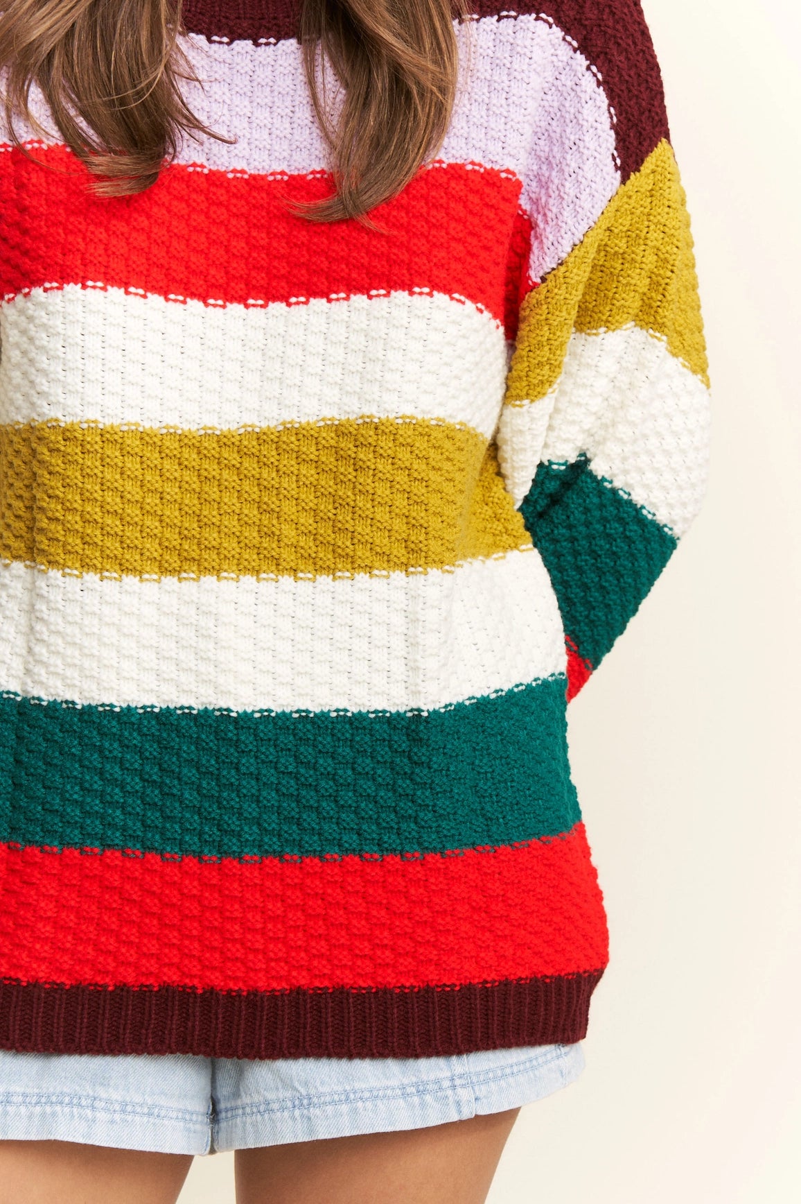 Striped Multi Color Knit Sweater