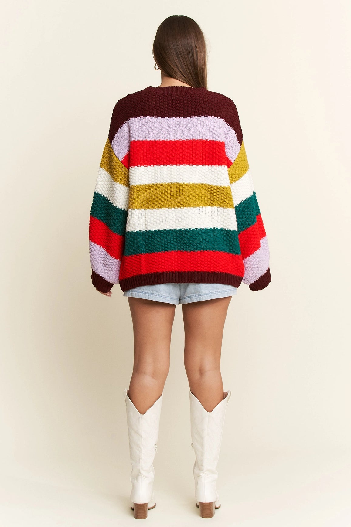 Striped Multi Color Knit Sweater