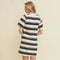 Striped Short Sleeve Midi Dress Navy-Dress-Cloud Ten-S-Navy-Urbanheer