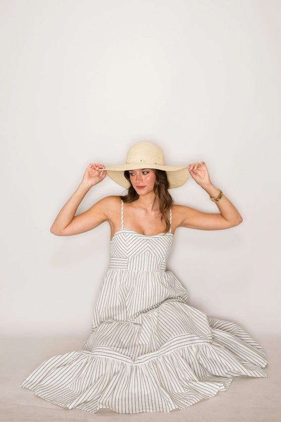 Striped Sleeveless Dress-Dress-Curds and Whey-XS-CREAM-Urbanheer