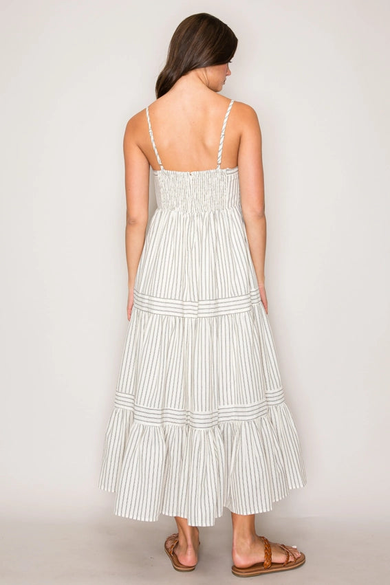 Striped Sleeveless Dress-Dress-Curds and Whey-XS-CREAM-Urbanheer