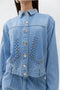 Studded Jean Jacket-Jacket-NOCTURNE-XS-Ice Blue-Urbanheer