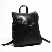 Student Leather Backpack Black-Backpack-Belle & Bloom-12 x 4 x 14 in (30.5 x 10.2 x 35.6 cm)-Urbanheer
