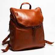 Student Leather Backpack Tan-Backpack-Belle & Bloom-12 x 4 x 14 in (30.5 x 10.2 x 35.6 cm)-Urbanheer