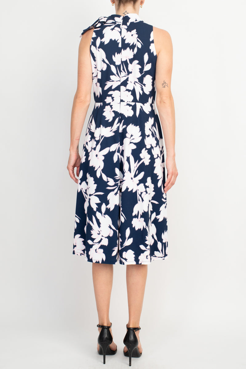 Studio One Floral Cotton Dress-MISSY CASUAL DRESS-SANDRA DARREN-NAVY-6-Urbanheer