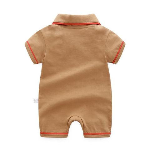 Style Summer Baby Boy girl Rompers 100% Cotton Gentleman Romper Toddler Kids Jumpsuits For Boys