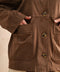 Suede Button Front Jacket