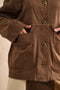 Suede Button Front Jacket