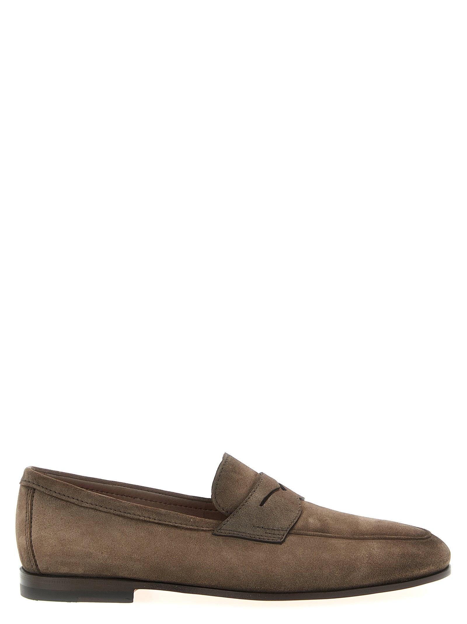 Suede Loafers with Leather Sole