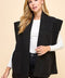 Suede Oversized Open Vest-Vest-TCEC-S-Black-Urbanheer